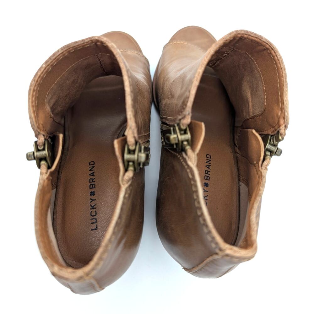 Lucky Brand Joseleen Peep Toe Heel Sandal Women's Tuscany Norway Size US9M EU40 - Picture 10 of 10